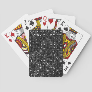 Black Sequin Effect Playing Cards