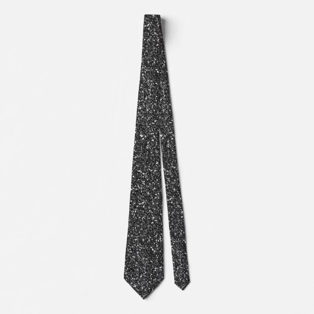 black sequin tie