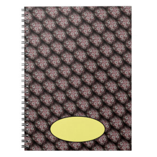 Black shaded circles notebook