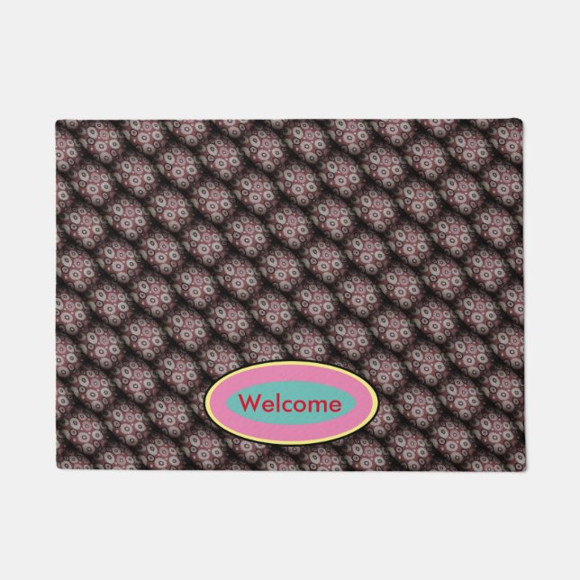 Black shaded welcome doormat (Front)