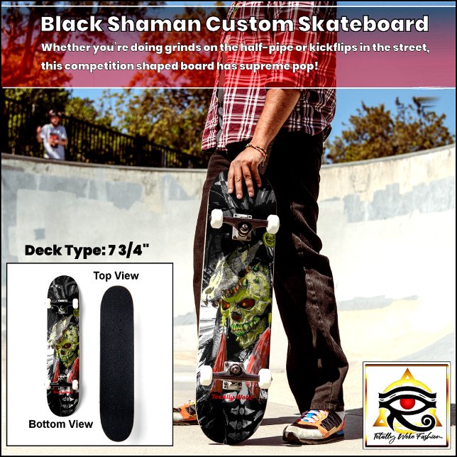 Black Shaman Custom Skateboard (Creator Uploaded)