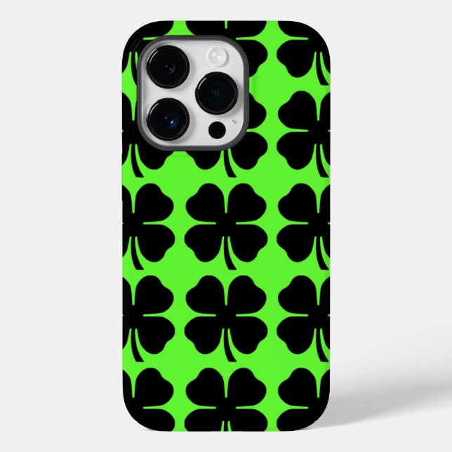 Black Shamrocks Case-Mate iPhone Case (Back)