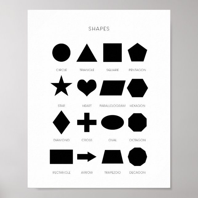 Black shape learning poster (Front)