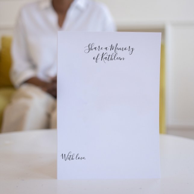 Black Share a Memory Card Custom Name Celebration  (Creator Uploaded)