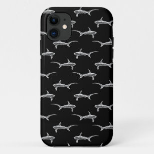 Black Sharks Design Vintage Nautical Ocean Art Case-Mate iPhone Case