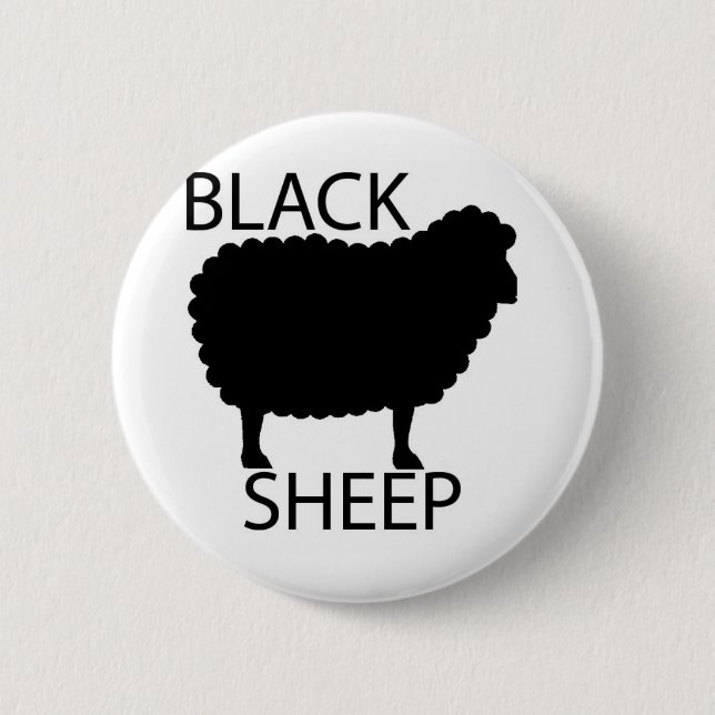 Black Sheep 6 Cm Round Badge (Front)