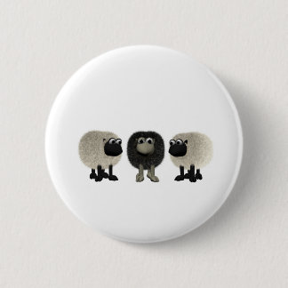 black sheep 6 cm round badge