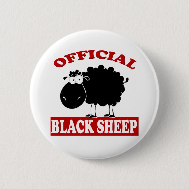 Black Sheep 6 Cm Round Badge (Front)