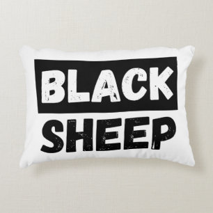 Black Sheep Bold Distressed Rebel Streetwear Art Decorative Cushion