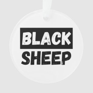 Black Sheep Bold Distressed Rebel Streetwear Art Ornament