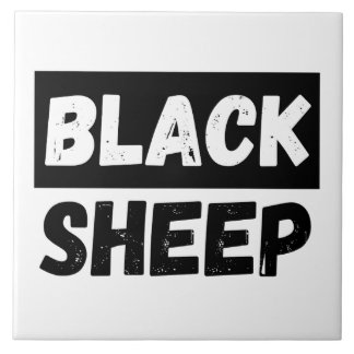 Black Sheep Bold Distressed Rebel Streetwear Art Tile