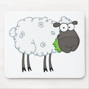 Black Sheep Cartoon Character Mouse Mat