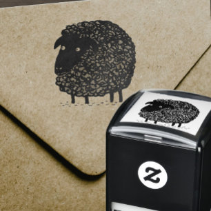 Black Sheep Cartoon Self-inking Stamp