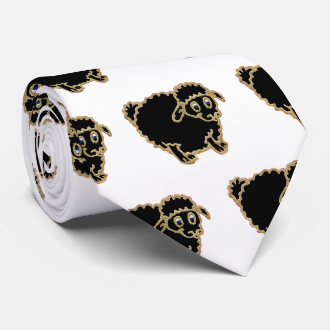 Black Sheep cartoon. Tie (Rolled)