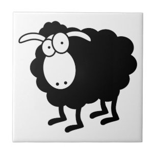 Black Sheep Ceramic Tile