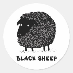 Black Sheep Classic Round Sticker