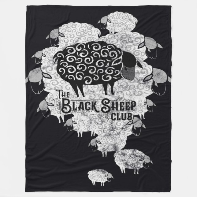 Black Sheep Club Fleece Blanket (Front)