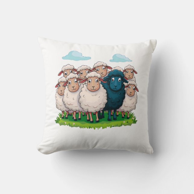 Black Sheep Cushion (Front)