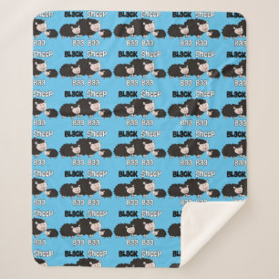 Black Sheep Designs "Baa Baa Black Sheep" Sherpa Blanket