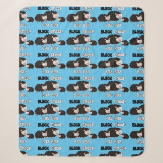 Black Sheep Designs "Baa Baa Black Sheep" Sherpa Blanket