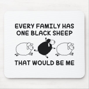Black Sheep Family Mouse Mat