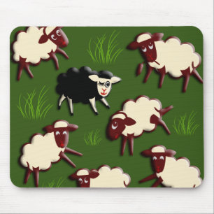 Black sheep in the herd + your backgr. mouse mat