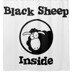 Black Sheep Inside Shower Curtain