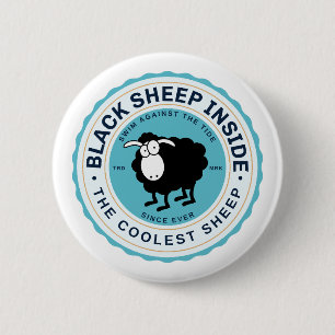 Black Sheep Inside - Swim Against the tide 6 Cm Round Badge