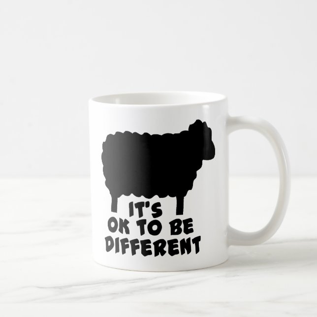 Black Sheep - It's Ok To Be Different Coffee Mug (Right)