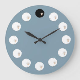 Black sheep large clock