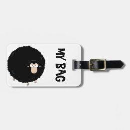 Black sheep luggage tag