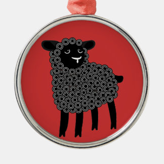 Black Sheep Metal Tree Decoration