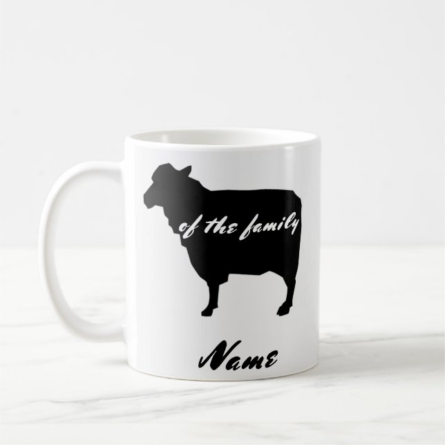 "Black Sheep of the Family" Customisable  Coffee Mug (Left)