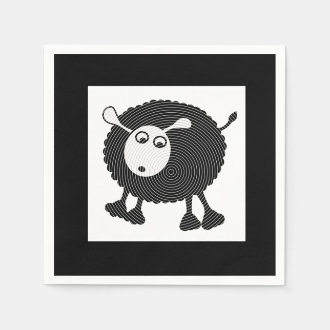 Black Sheep Paper Napkins-Set of 50 Napkin (Front)