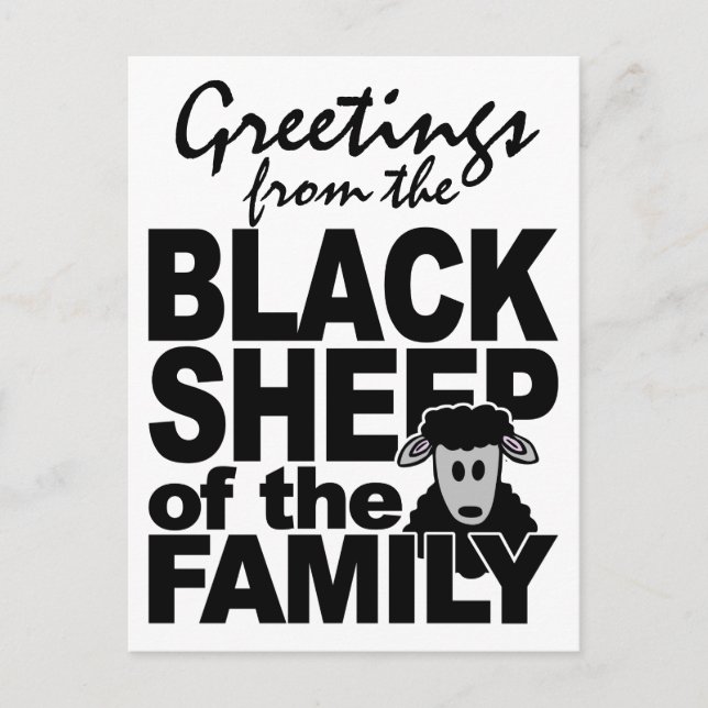 BLACK SHEEP postcard, customise Postcard (Front)