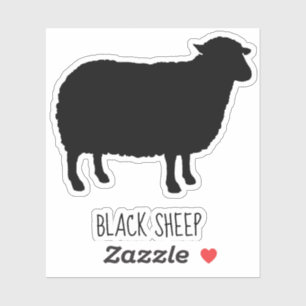 Black Sheep Silhouette Cool Vinyl Sticker