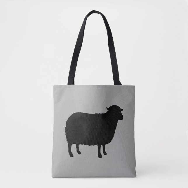 Black Sheep Silhouette Tote Bag (Front)