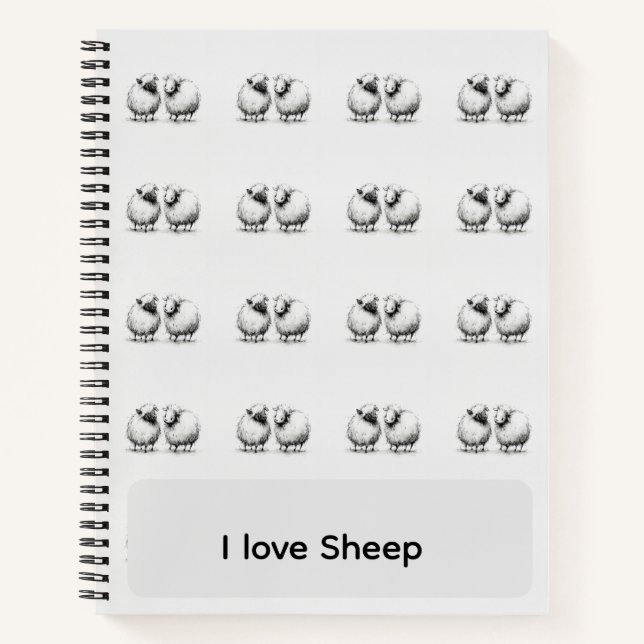 Black Sheep Sketch Pattern Notebook (Front)