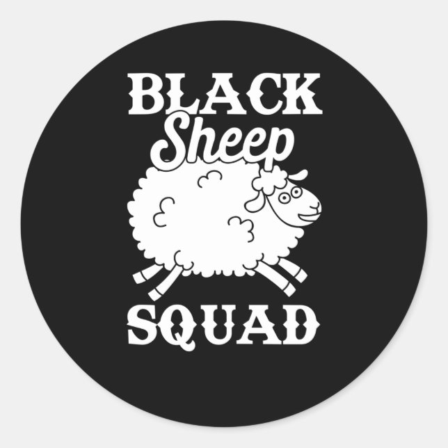 Black Sheep Squad Sheep Sheep Lover Schäfer Classic Round Sticker (Front)