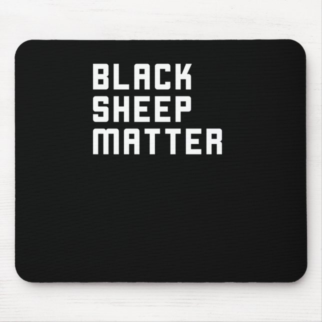 Black Sheep Sticker  Mouse Mat (Front)
