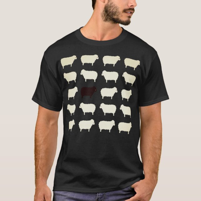 Black Sheep Sweater Pattern Classic T-Shirt (Front)