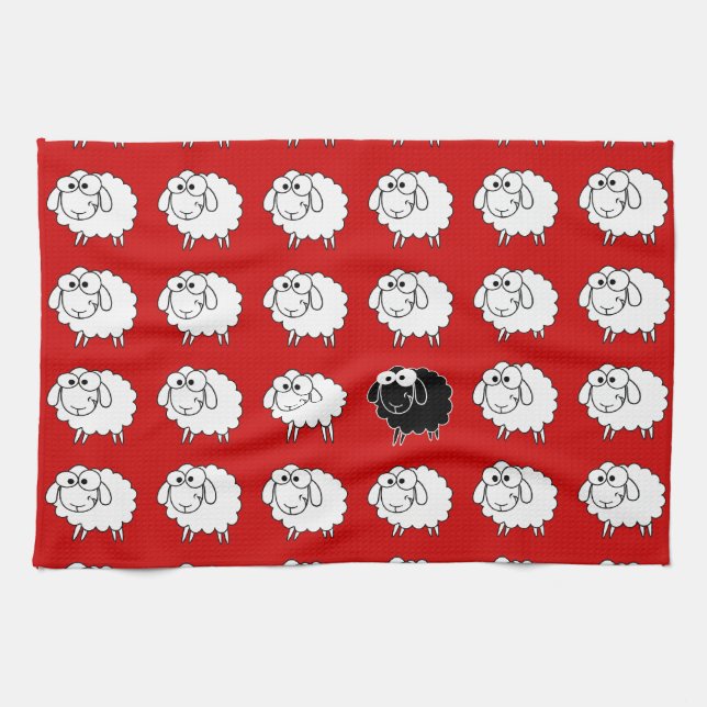 Black Sheep Tea Towel (Horizontal)