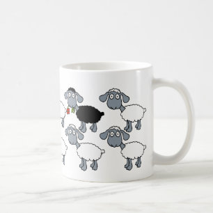 Black Sheep White Flock Standing Out in the Crowd! Coffee Mug