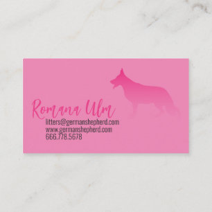 Black Shepherd Dog Illustration Business Card