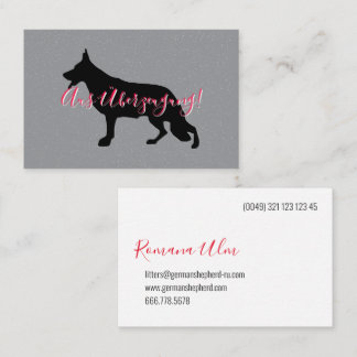 Black Shepherd Dog Illustration Business Card