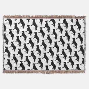 Black Shepherd Dog pattern Throw Blanket