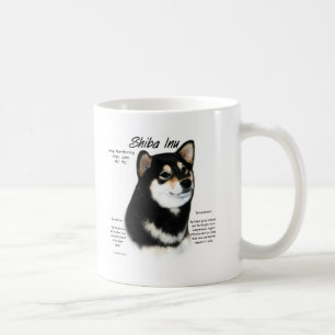 Black Shiba Inu  History  Coffee Mug