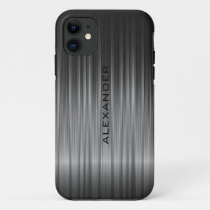 Black Shiny Carbon Fibre Look iPhone 11 Case