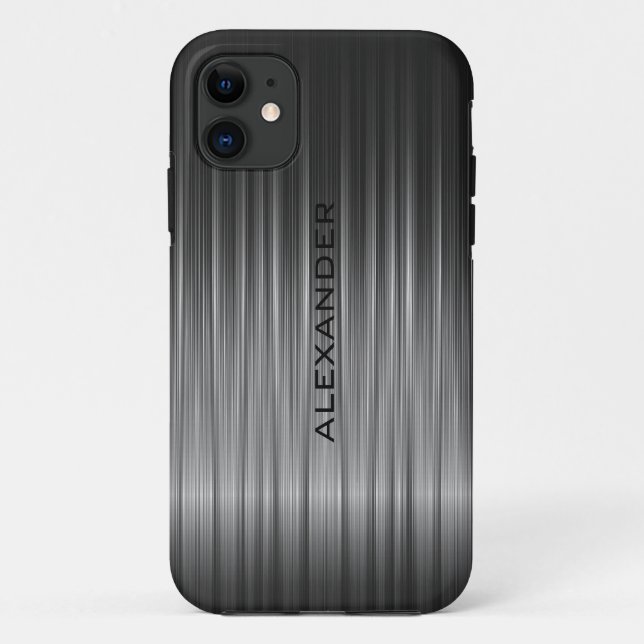Black Shiny Carbon Fibre Look Case-Mate iPhone Case (Back)
