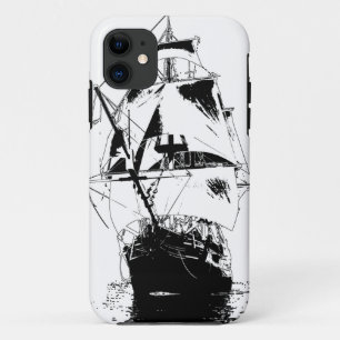 Black Ship Silhouette iPhone 11 Case